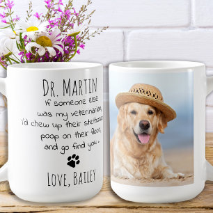 Funny Veterinarian Personalised Pet Photo Coffee Mug