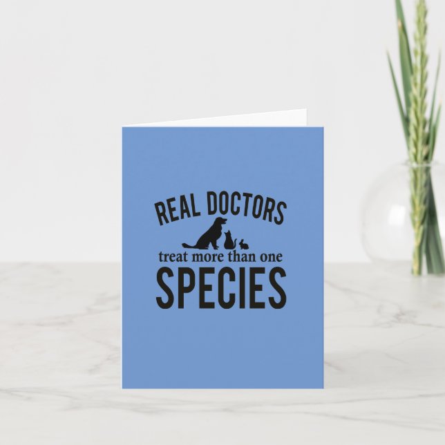 Funny Veterinarian Vet Assistant Greeting Card (Front)