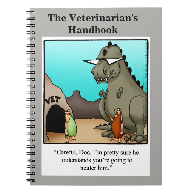 Funny Veterinarian's Humour Notebook (Front)