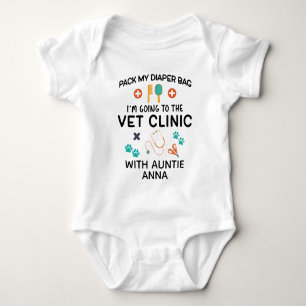 Funny Veterinary Baby   Vet Clinic with Auntie Bodysuit