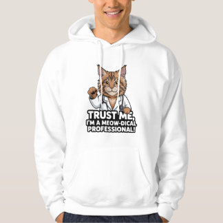 Funny Veterinary Cat Humor Illustration Hoodie