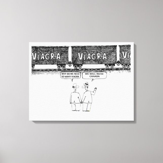 Funny "VIAGRA" Canvas Print (Front)