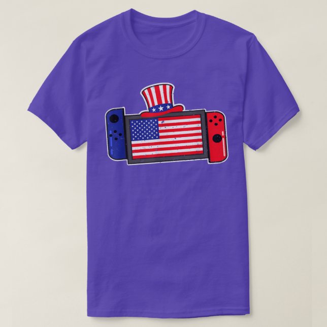 Funny Video Game 4th Of July Gamer Kids American F T-Shirt (Design Front)