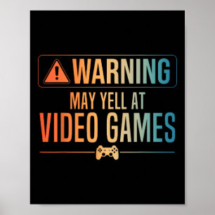 Funny Video Game Art For Men Women Gaming Nerd Pc  Poster