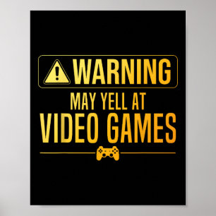 Funny Video Game Art For Men Women Gaming Nerd Pc Poster