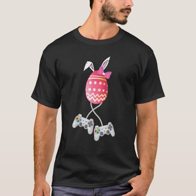 Funny Video Game  Boys Easter Egg Tee (Front)