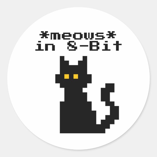 Funny Video Game Cat Sticker (Front)