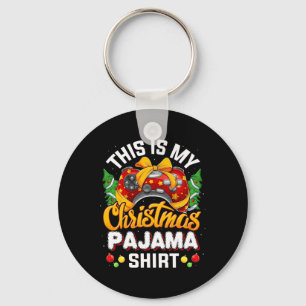 Funny Video Game Controller Christmas Santa Hat Ga Key Ring