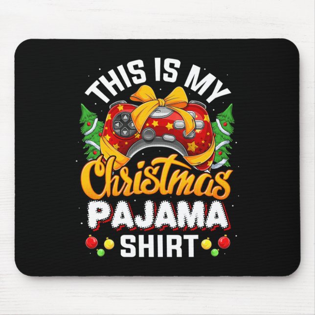 Funny Video Game Controller Christmas Santa Hat Ga Mouse Mat (Front)