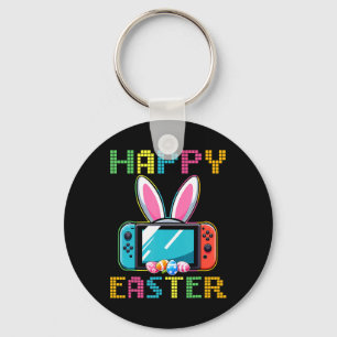 Funny Video Game Easter Bunny Gaming Controller Ga Key Ring