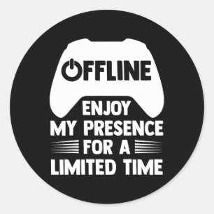 Funny Video Game For Gamers Men Boys Gaming 1 Classic Round Sticker
