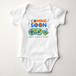 Funny Video Gamer Baby Coming Soon Announcement Bodysuit