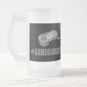 Funny Video Gamer Frosted Glass Beer Mug