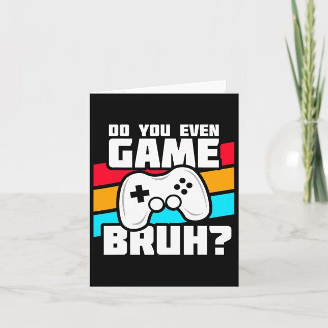 Funny Video Gamer - Pc Console Gaming - Video Game Card (Front)