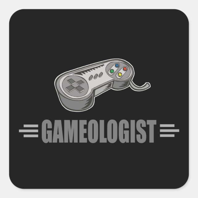 Funny Video Gamer Square Sticker (Front)