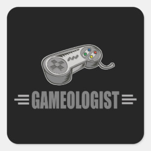 Funny Video Gamer Square Sticker