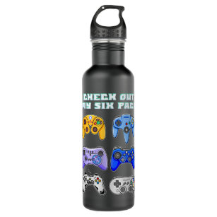 Funny Video Games Gamer Check Out My Six Pack 710 Ml Water Bottle