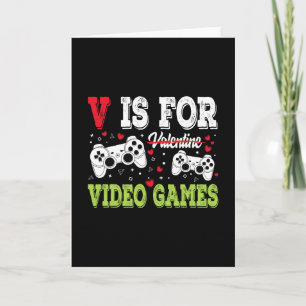 Funny Video Games Lover Valentine Day For Kids Boy Card