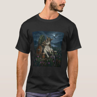 Funny Viking Cat Rat Warrior Highland Dragon Scand T-Shirt