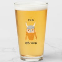 Funny Viking DNA Personalised Beer Glass