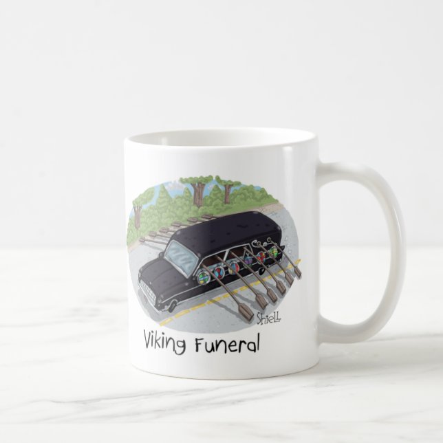 Funny Viking Funeral Mug (Right)