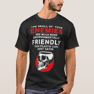 Funny Viking Norse Vikings Skull Of Enemy  T-Shirt