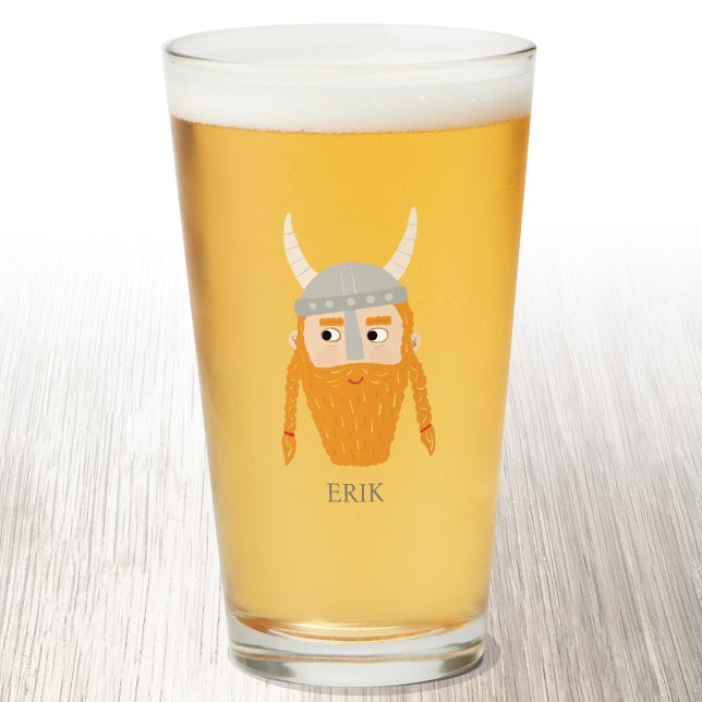 Funny Viking Personalised Beer Glass (Creator Uploaded)