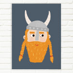 Funny Viking Poster<br><div class="desc">A fun Viking,  perfect for your favourite Scandinavian.  Original art by Nic Squirrell.</div>