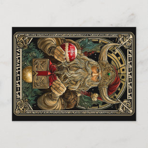 Funny Viking Santa Claus Valhalla Christmas Yule  Postcard