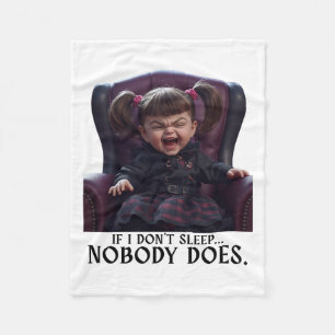 Funny Villain Baby Design Fleece Blanket
