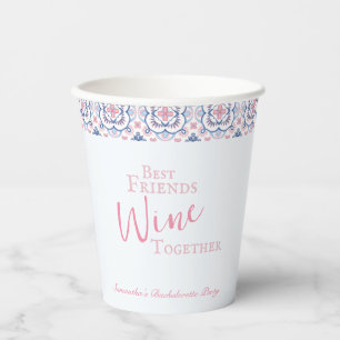 Funny Vino Before Vows Wine Bachelorette Paper Cups