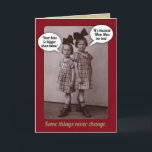 Funny Vintage 1920s Older Sister Birthday Card<br><div class="desc">This is my Mum and her younger sister,  circa 1926,  Germany. Nothing like a little healthy sibling rivalry!</div>