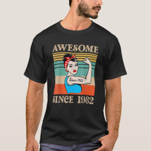Funny Vintage 1982 40 Year Old For Women 40Th Birt T-Shirt