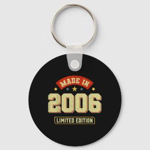 Funny Vintage 2006 Birthday Quotes Celebration Key Ring