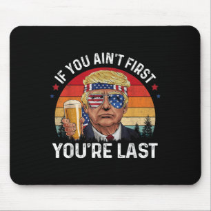 Funny Vintage 4th Of July Donald Trump Drinking Me Mouse Mat
