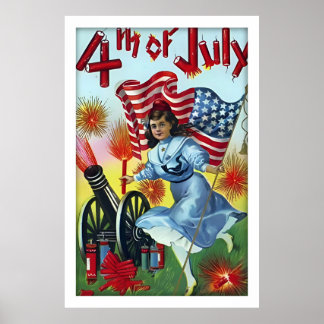 Funny Vintage 4th Of July  Poster