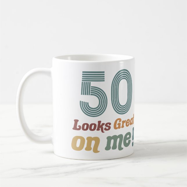 Funny Vintage 50th Birthday Coffee Mug (Left)