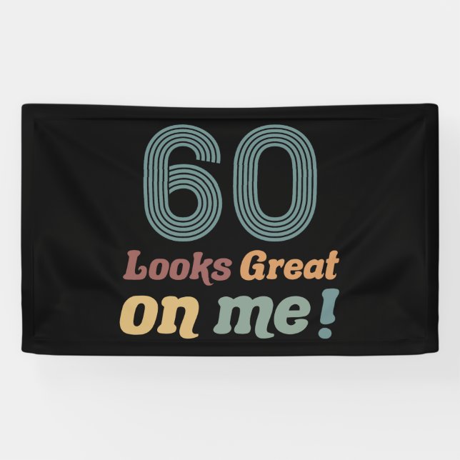 Funny Vintage 60th Birthday Banner (Horizontal)