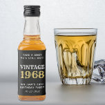 Funny Vintage 60th Birthday Black Liquor Bottle Label<br><div class="desc">Funny black and gold mini liquor bottle labels for his 60th birthday party. Personalise "Take a Shot He's Still Hot" and "Vintage" if desired,  the year he was born,  his name and the date.</div>