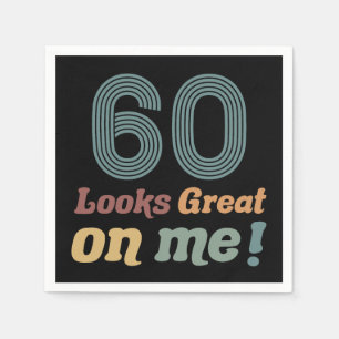 Funny Vintage 60th Birthday Napkin