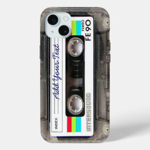 Funny Vintage 80s Retro Music Cassette Tape iPhone 15 Mini Case