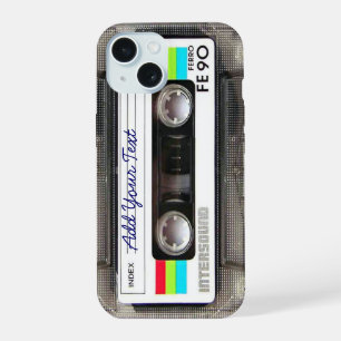 Funny Vintage 80s Retro Music Cassette Tape iPhone 15 Case