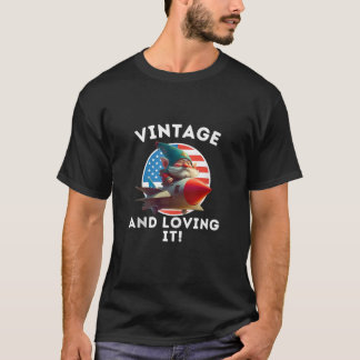 Funny Vintage and Loving It Retro Air Force Gnome  T-Shirt