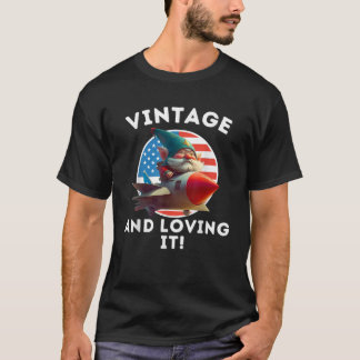 Funny Vintage and Loving It Retro Air Force Gnome  T-Shirt