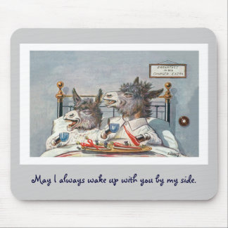 Funny Vintage Animals - Two Donkeys Mouse Mat