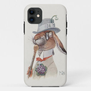 Funny Vintage Anthropomorphic Rabbit iPhone 11 Case