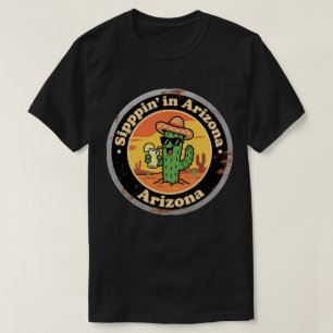 Funny Vintage Arizona Sippin Cactus T-Shirt