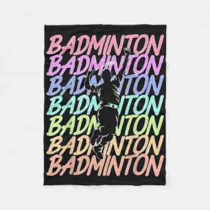Funny Vintage Badminton Shuttle Badminton Player S Fleece Blanket