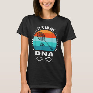 Funny Vintage Badminton Shuttle Badminton Player S T-Shirt