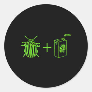 Funny Vintage Beetles Halloween Horror Costume Jui Classic Round Sticker